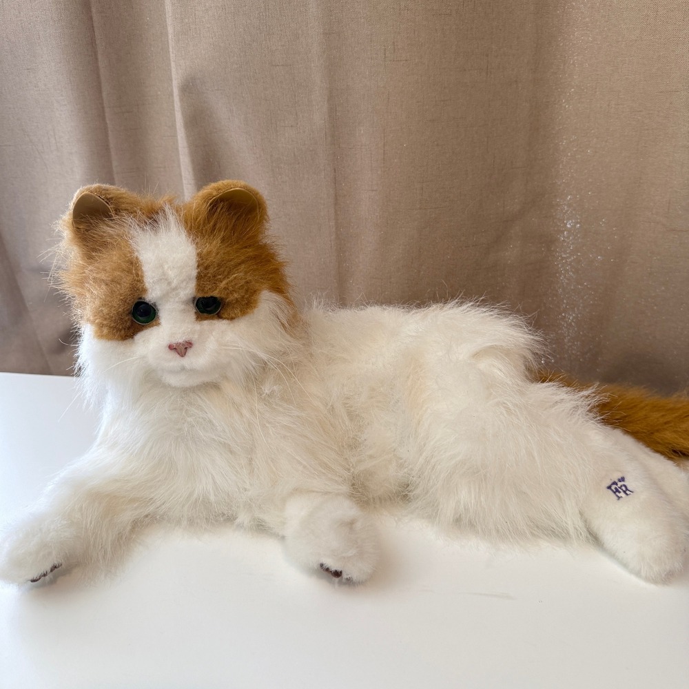 FurReal Friends Lulu My Cuddlin Kitty Cat Interactive Ginger White Plush Toy